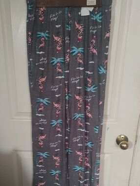 Womens Christmas  Flamingo Print Pyjama  Pants - Unbranded